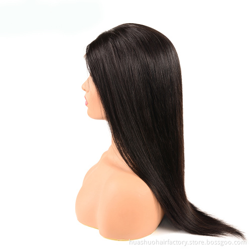 Huashuo 50% OFF Private Label Hair Color Wig With Middle Part Cuticle Aligned Cambodian Human Hair Closure  U Part Wig
